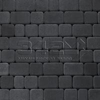  Тротуарная плитка Лидер 40 Классика-3 60 мм Черный: внешний вид