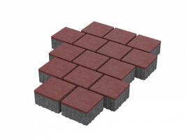  Тротуарная плитка Stellard Квадрат 150x150x80 мм Красный: внешний вид